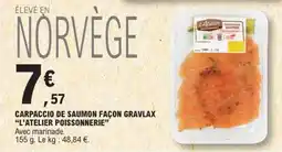 E.Leclerc CARPACCIO DE SAUMON FAÇON GRAVLAX L’ATELIER POISSONNERIE offre