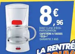 E.Leclerc Cafetière 6 Tasses 'Éco+' offre