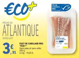 E.Leclerc FILET DE CABILLAUD MSC ECO+ offre