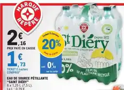 E.Leclerc Eau de Source Pétillante “Saint Diéry” offre