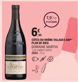 E.Leclerc CÔTES DU RHÔNE VILLAGES AOP PLAN DE DIEU offre