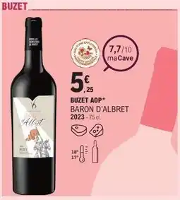 E.Leclerc BUZET AOP* BARON D'ALBRET 2023 offre