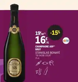 E.Leclerc CHAMPAGNE AOP BRUT STANISLAS BONAFÉ offre