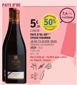 E.Leclerc PAYS D'OC IGP** SYRAH VIOGNIER offre