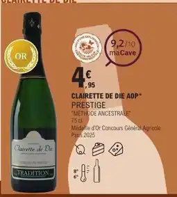 E.Leclerc CLAIRETTE DE DIE AOP* PRESTIGE offre