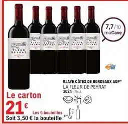 E.Leclerc BLAYE CÔTES DE BORDEAUX AOP LA FLEUR DE PEYRAT offre