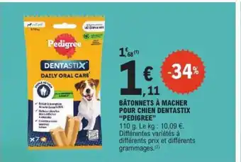E.Leclerc Bâtonnets à mâcher pour chien Dentastix 'Pedigree' offre