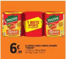 E.Leclerc LE RAVIOLI SAUCE TOMATE CUISINÉE “PANZANI” offre