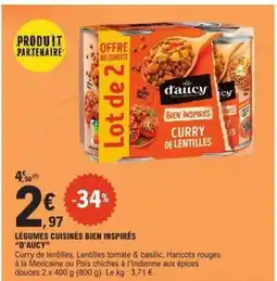 E.Leclerc LÉGUMES CUISINÉS BIEN INSPIRÉS “D’AUCY” offre