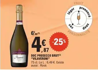 E.Leclerc DOC PROSECCO BRUT VILAVERONI offre