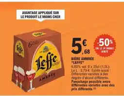 E.Leclerc BIÈRE AMBRÉE LEFFE offre