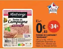 E.Leclerc Terrine De Campagne Madrange offre