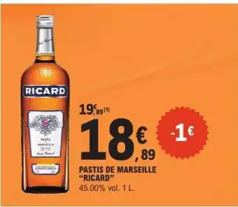 E.Leclerc Pastis de Marseille 'Ricard' offre