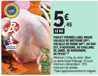 E.Leclerc Poulet FERMIER Label Rouge offre