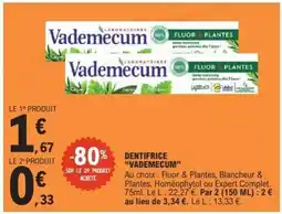 E.Leclerc Dentifrice Vademecum offre