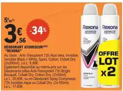 E.Leclerc Déodorant Atomiseur Rexona offre