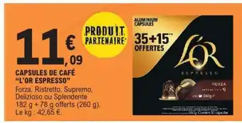E.Leclerc Capsules de café L'OR Espresso offre