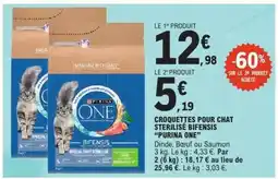E.Leclerc CROQUETTES POUR CHAT STERILISÉ 'BIFENSIS PURINA ONE' offre