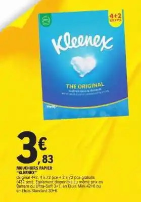 E.Leclerc MOUCHOIRS PAPIER “KLEENEX” offre