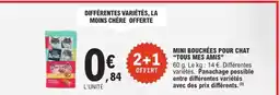 E.Leclerc Mini bouchées pour chat 'Tous mes amis' offre