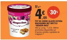 E.Leclerc POT DE CRÈME GLACÉE EXTRÄA MACADAMIA NUT BRITTLE “HÄAGEN-DAZS” offre