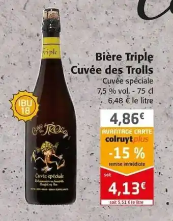 Colruyt Bière Triple Cuvée des Trolls offre