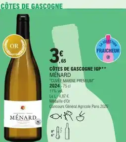 E.Leclerc Côtes de gascogne igp ménard offre