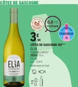 E.Leclerc Côtes de gascogne igp elia offre