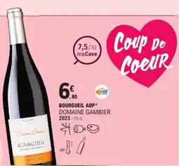E.Leclerc BOURGUEIL AOP DOMAINE GAMBIER 2023 offre