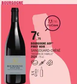 E.Leclerc Bourgogne aop pinot noir sangouard-chéné offre