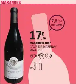 E.Leclerc Maranges aop cave de mazenay 2024 offre