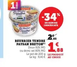 Hyper U PAYSAN BRETON Beurrier tendre offre