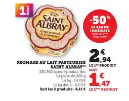 Hyper U SAINT ALBRAY Fromage au lait pasteurise offre