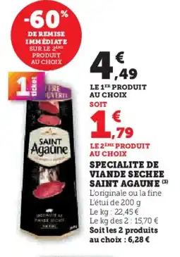 Hyper U SAINT AGAUNE Specialite de viande sechee offre