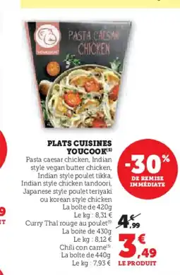 Hyper U YOUCOOK Plats cuisines offre