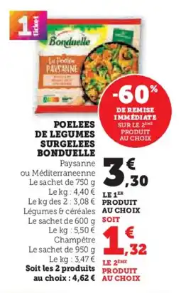 Hyper U BONDUELLE Poelees de legumes surgelees offre