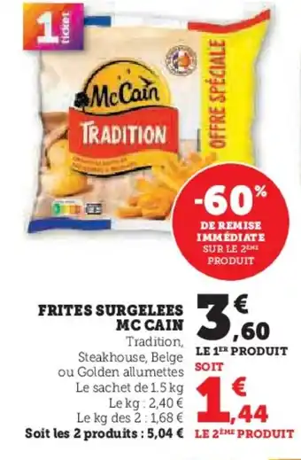 Hyper U MC CAIN Frites surgelees offre