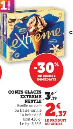 Hyper U EXTREME Cones glaces offre