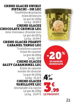 Hyper U Creme glacee swirly pistachi-oh lec offre