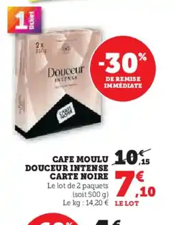 Hyper U CARTE NOIRE Cafe moulu douceur intense offre