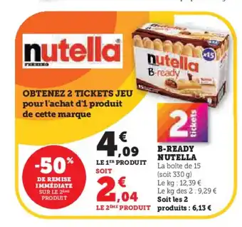 Hyper U NUTELLA B-ready offre