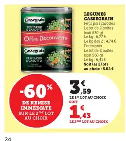 Hyper U CASSEGRAIN Legumes offre