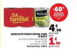 Hyper U D'AUCY Haricots verts extra-fins offre
