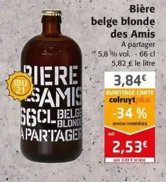 Colruyt Bière belge blonde des Amis offre
