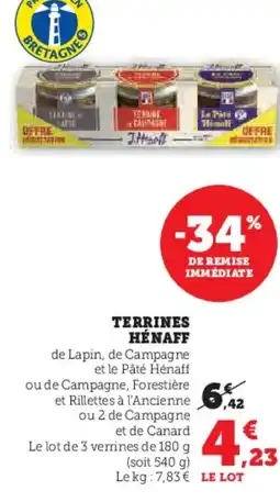 Hyper U HÉNAFF Terrines offre