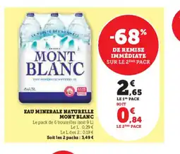 Hyper U MONT BLANC Eau minerale naturelle offre