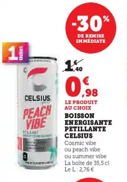 Hyper U CELSIUS Boisson energisante petillante offre