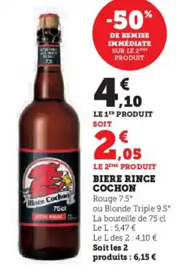 Hyper U RINCE COCHON Biere offre