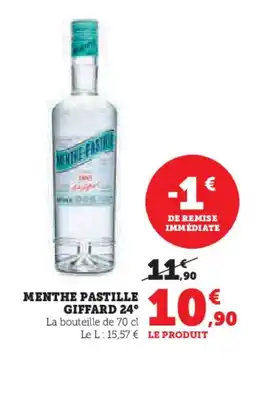 Hyper U GIFFARD 24° Menthe pastille offre