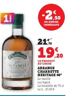Hyper U CHARRETTE HERITAGE 40° Arrange offre